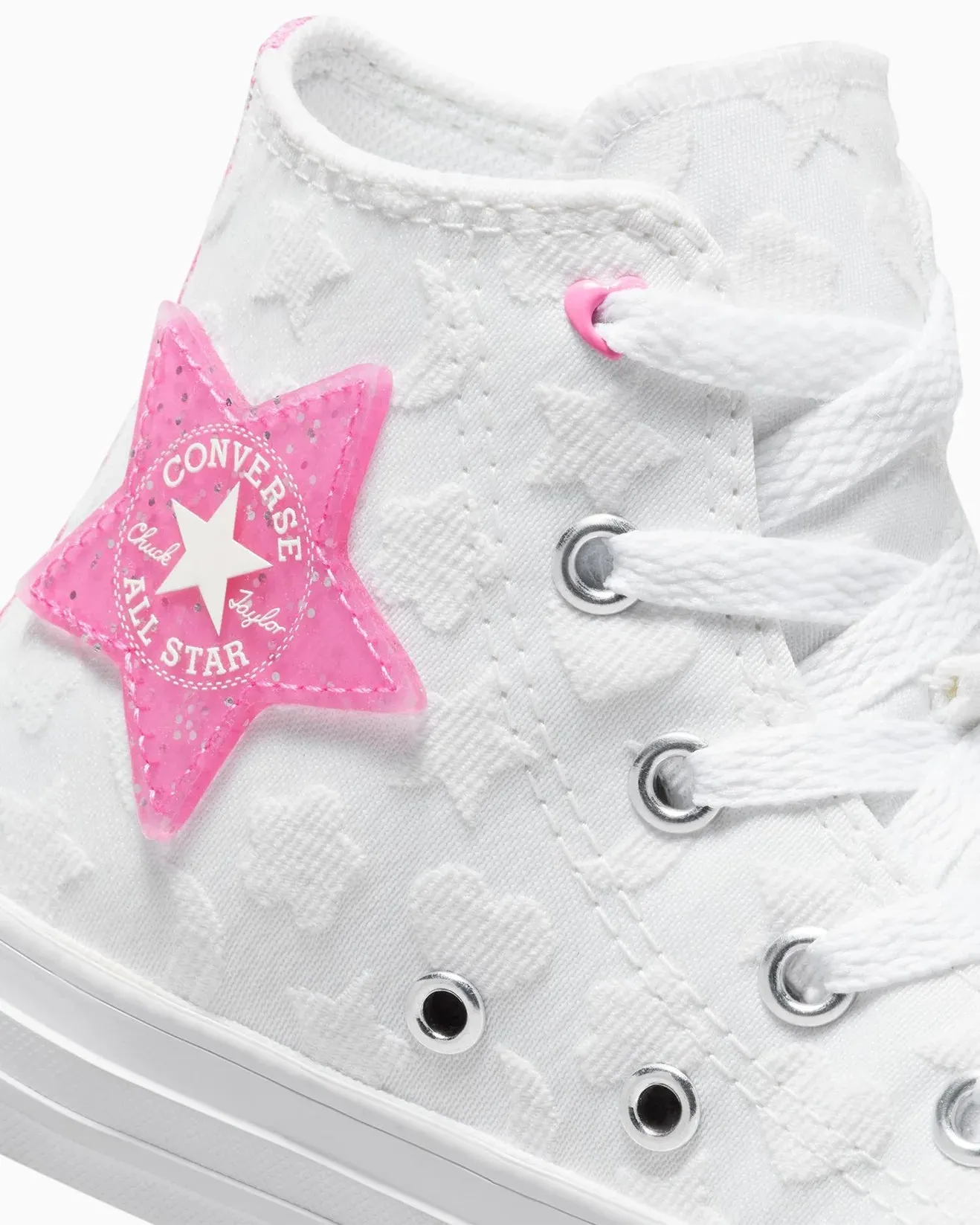 - Converse Chuck Taylor Kids BE-DAZZLING High Top Canvas WHITE/PINK - (A06310) - DAZ HI - R1L1