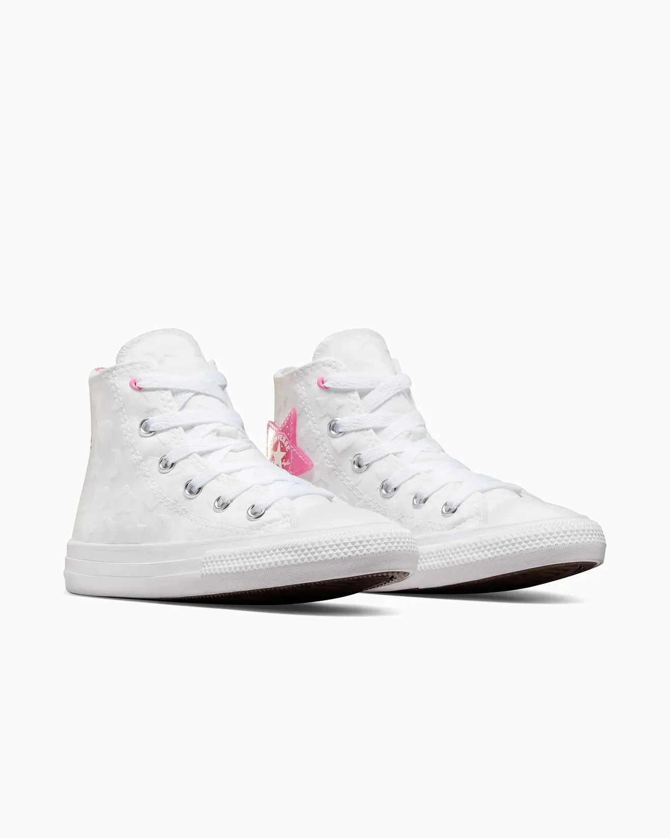 - Converse Chuck Taylor Kids BE-DAZZLING High Top Canvas WHITE/PINK - (A06310) - DAZ HI - R1L1