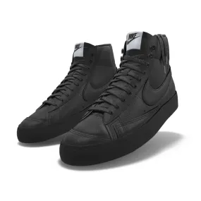 $195 NIB NEW Mens NIKE Blazer Mid 77 Custom Triple Black Premium Leather Shoes