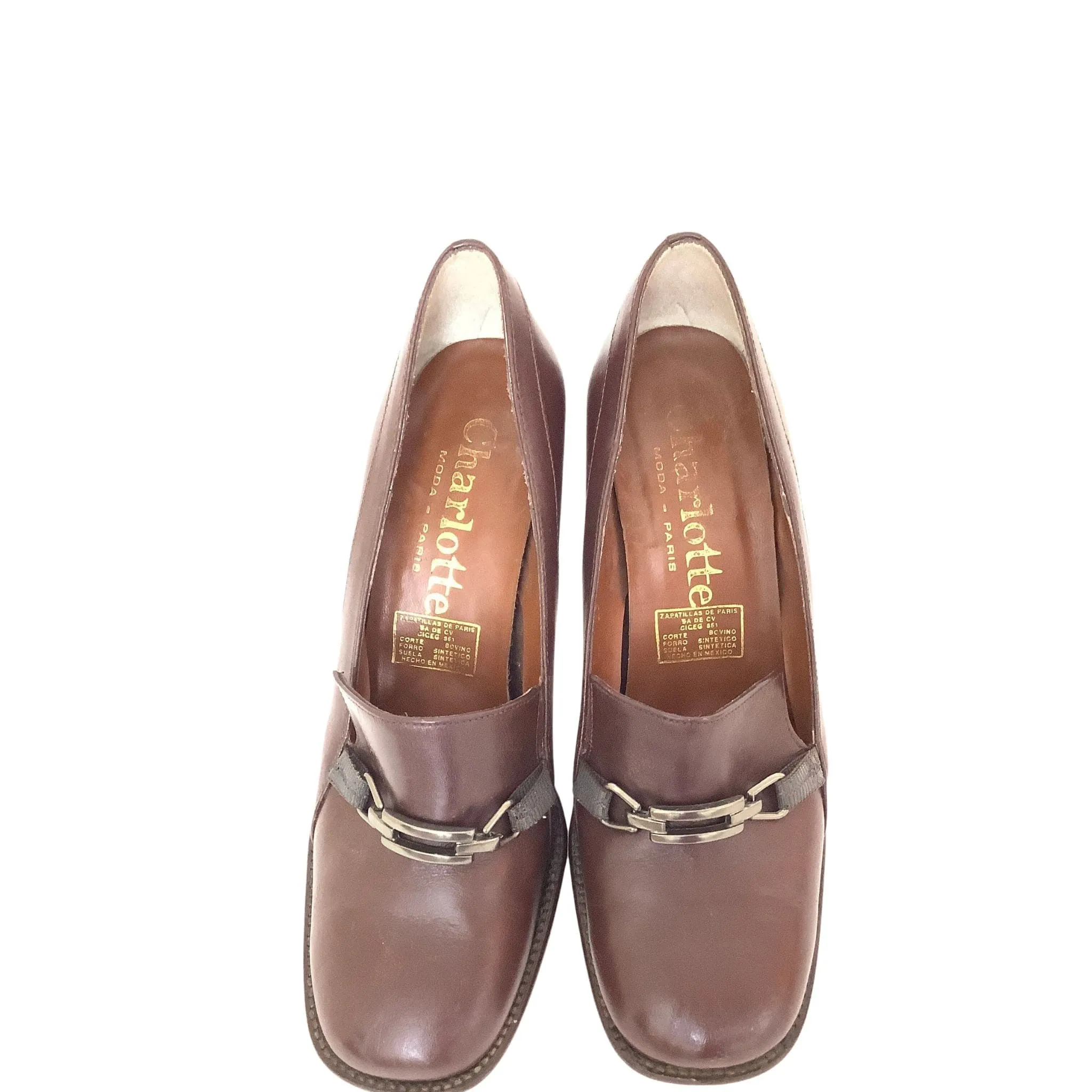 Brown Heeled Loafers