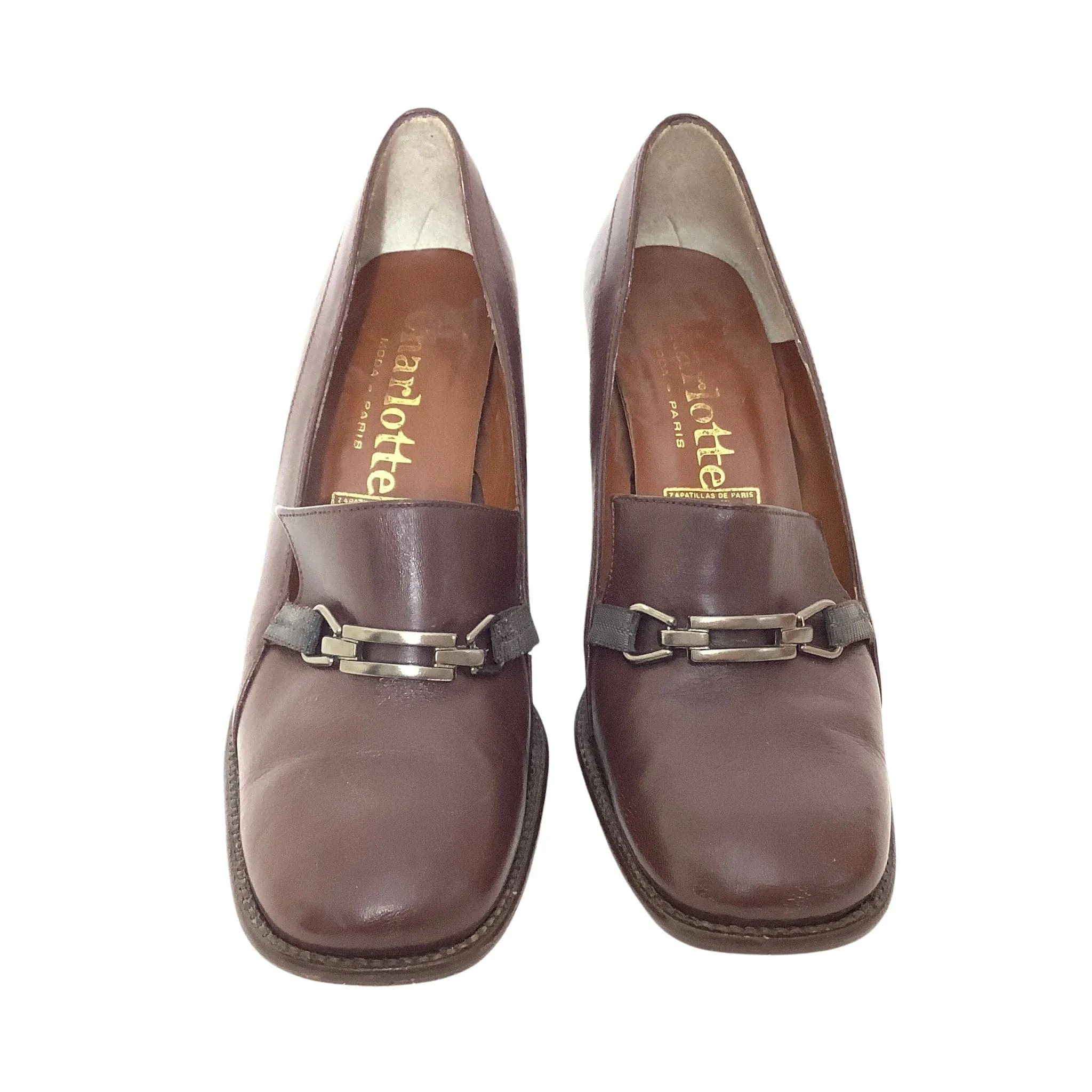 Brown Heeled Loafers