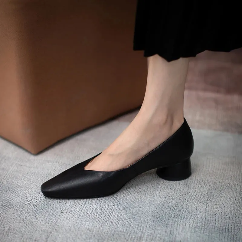 Classic Concise Thick Heels