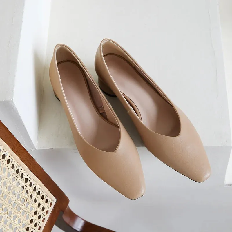 Classic Concise Thick Heels