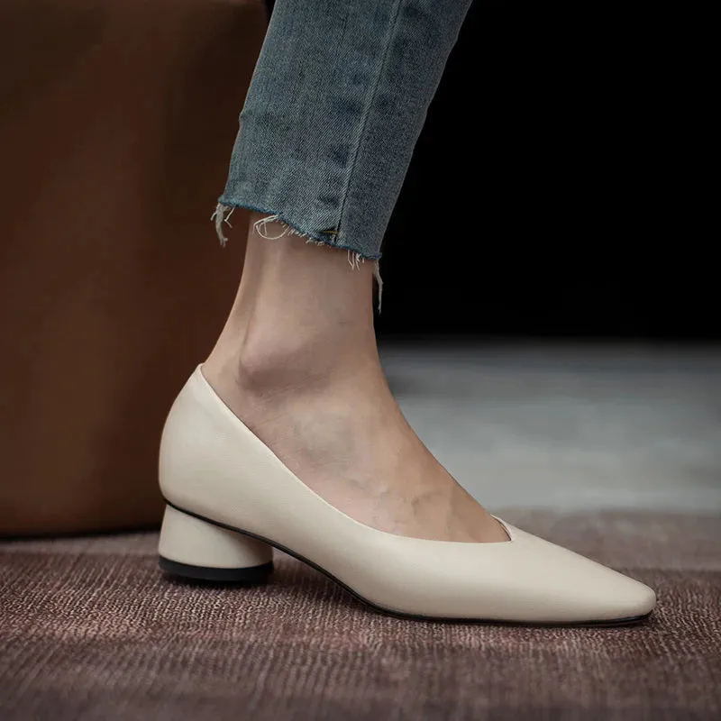 Classic Concise Thick Heels