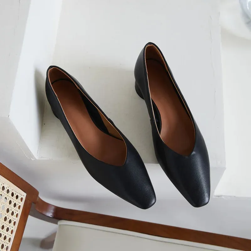 Classic Concise Thick Heels