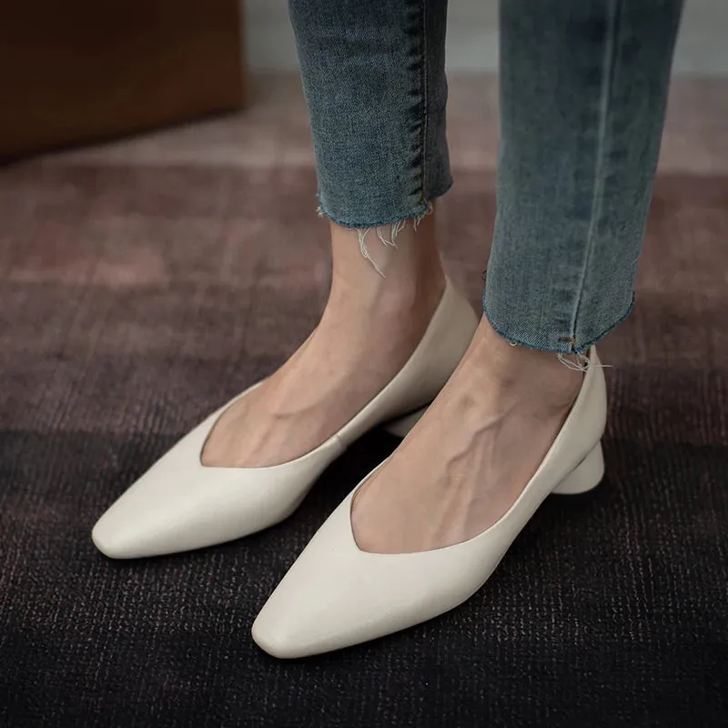 Classic Concise Thick Heels