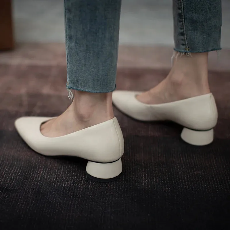 Classic Concise Thick Heels