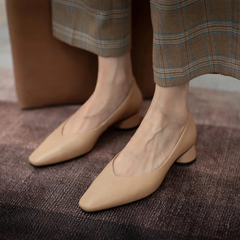 Classic Concise Thick Heels