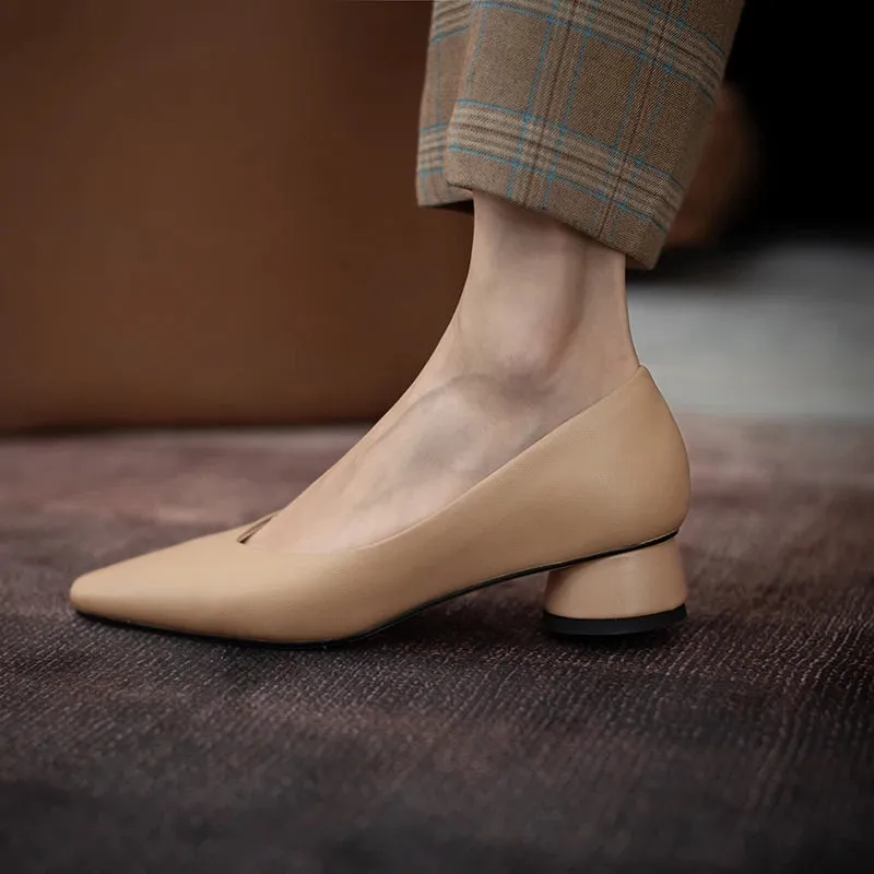 Classic Concise Thick Heels