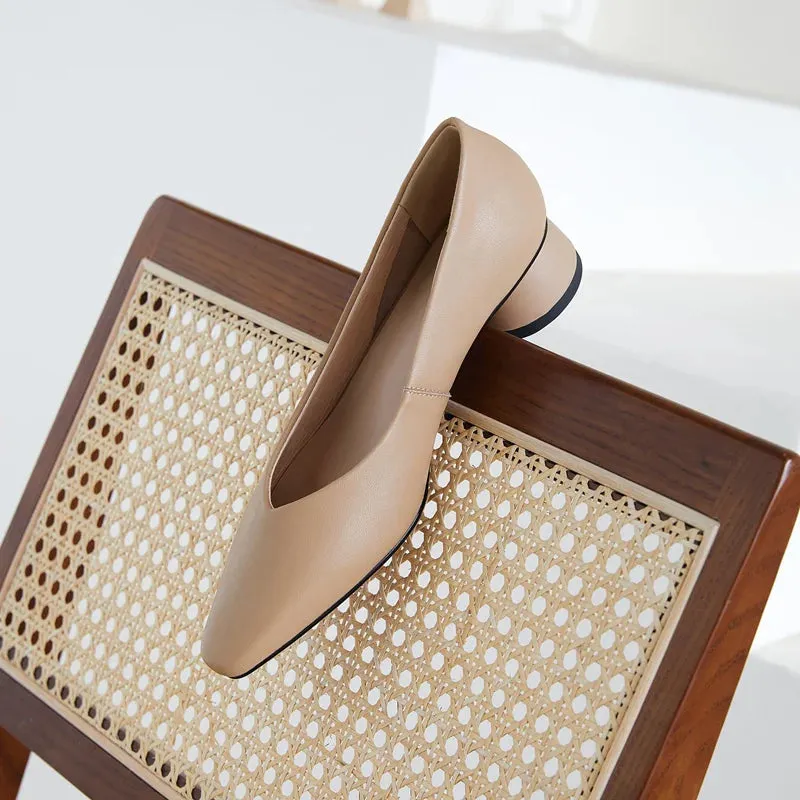 Classic Concise Thick Heels