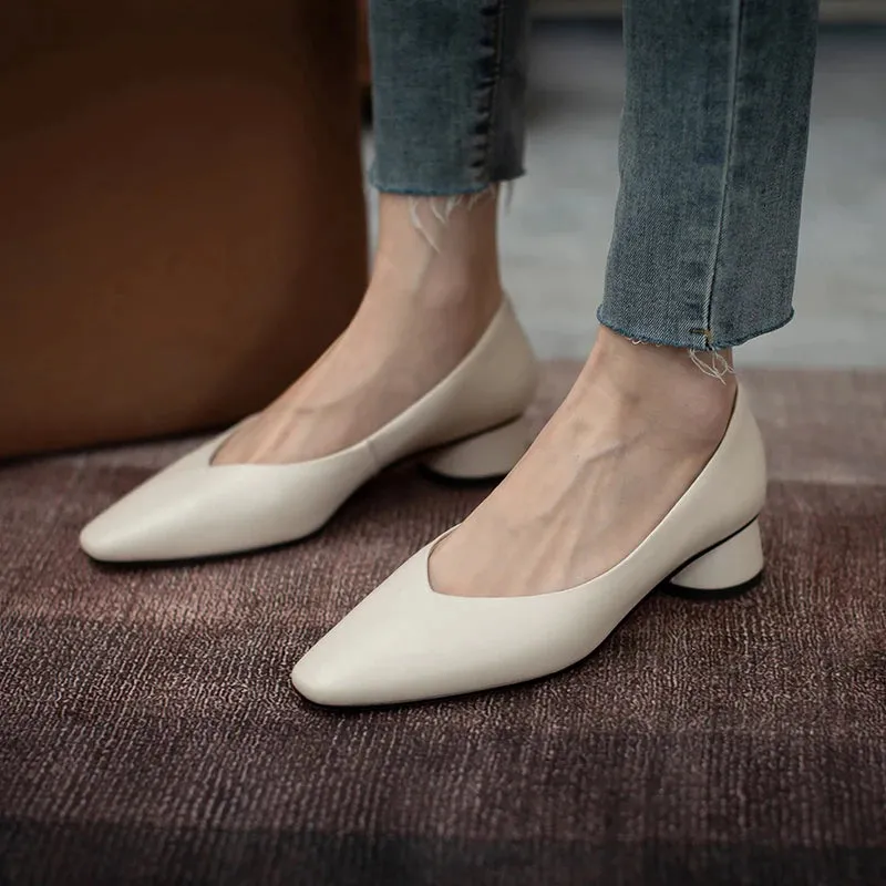 Classic Concise Thick Heels