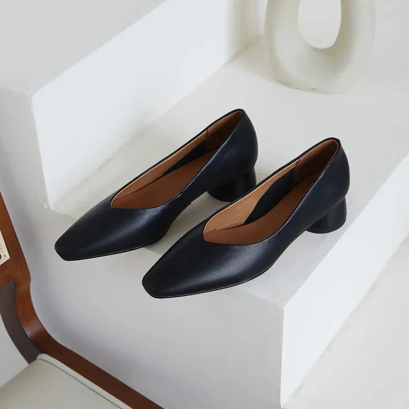 Classic Concise Thick Heels