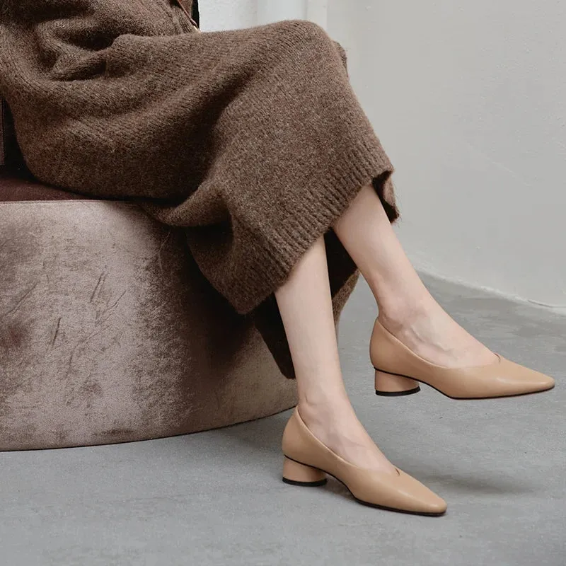 Classic Concise Thick Heels