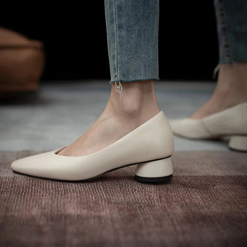 Classic Concise Thick Heels