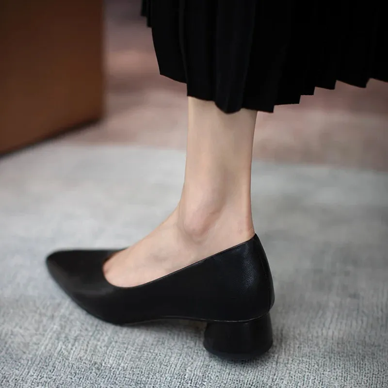 Classic Concise Thick Heels