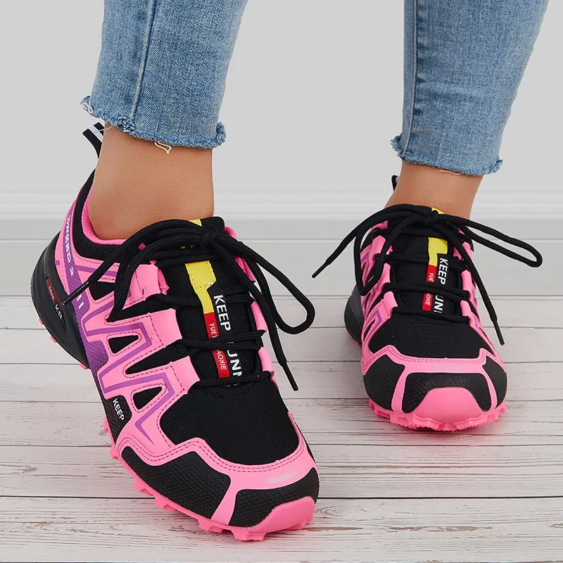 Colorful Breathable Knit Chunky Sole Sneakers