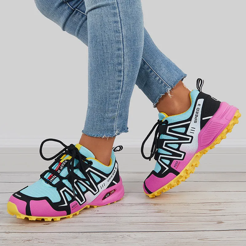 Colorful Breathable Knit Chunky Sole Sneakers