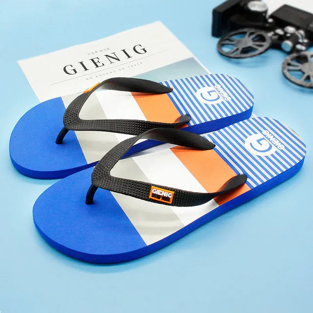 Gienig slippers men flip-flops  Outdoor beach slippers massage Comfortable men shoes