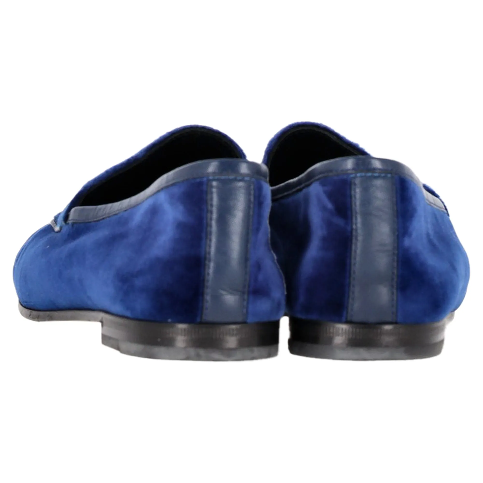 Gucci Jordaan Horsebit-Detailed Loafers in Blue Velvet