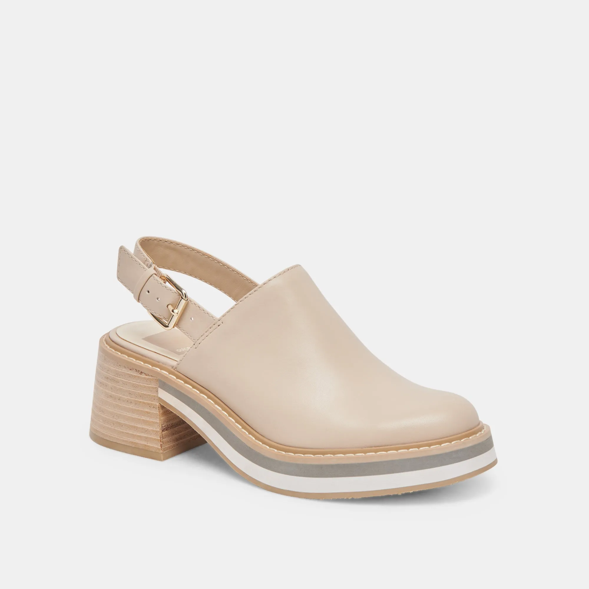 HANIAH HEELS BISCUIT LEATHER