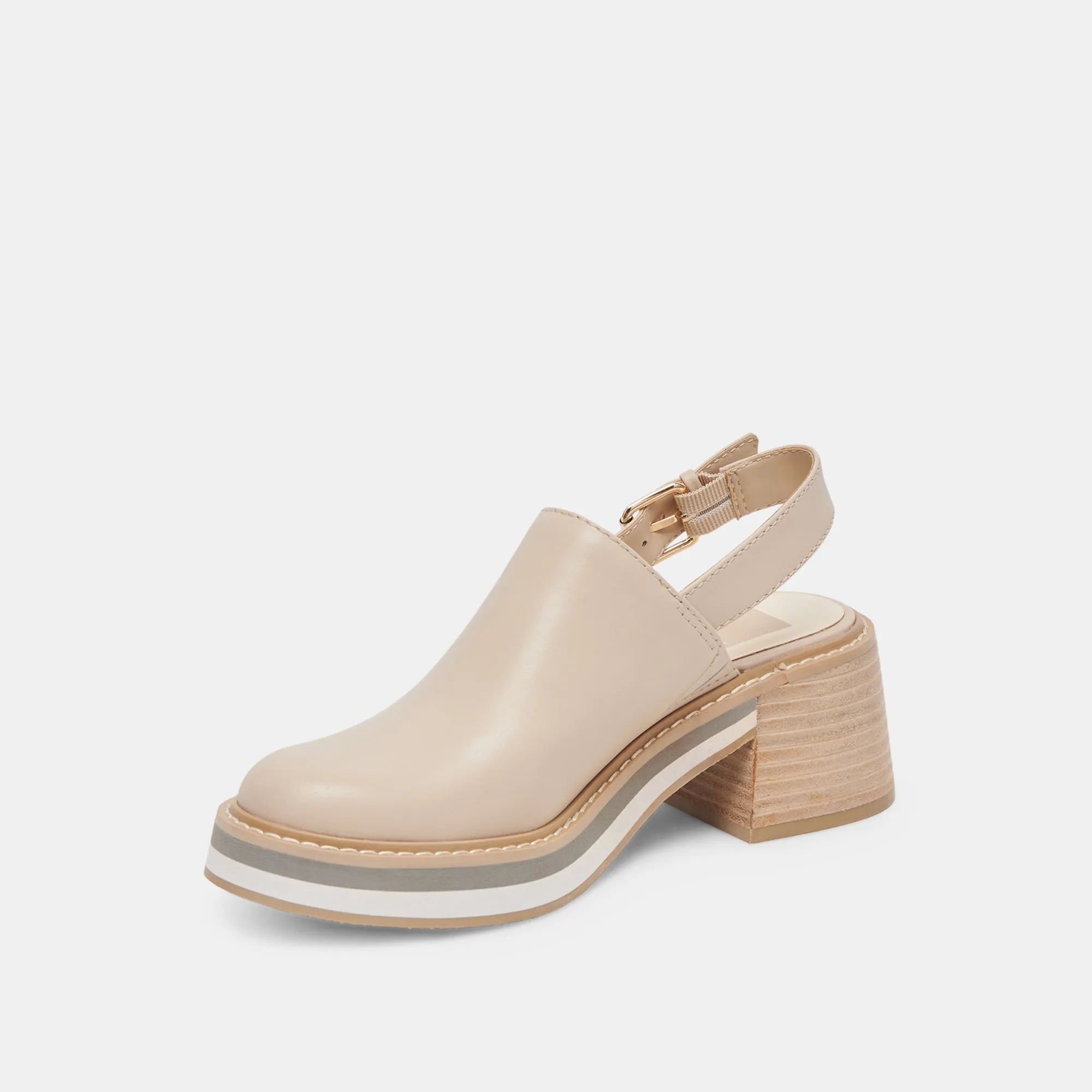 HANIAH HEELS BISCUIT LEATHER
