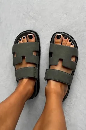 HARLOW Gladiator Strap Sandal - Khaki