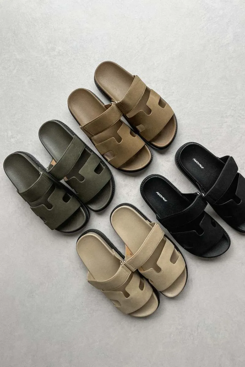 HARLOW Gladiator Strap Sandal - Khaki