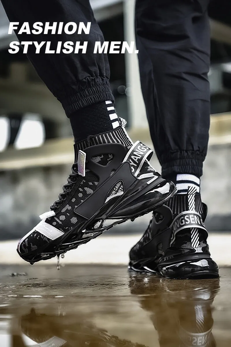 high top sneakers for men Yangsen Shoes Breathable blade sneakers