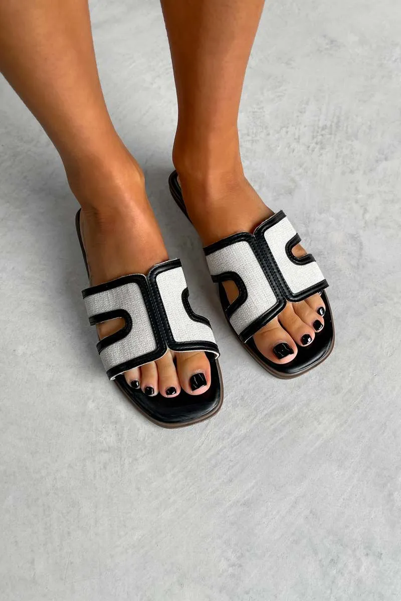 HONEY Gladiator Slider Sandals - Black