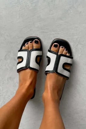 HONEY Gladiator Slider Sandals - Black