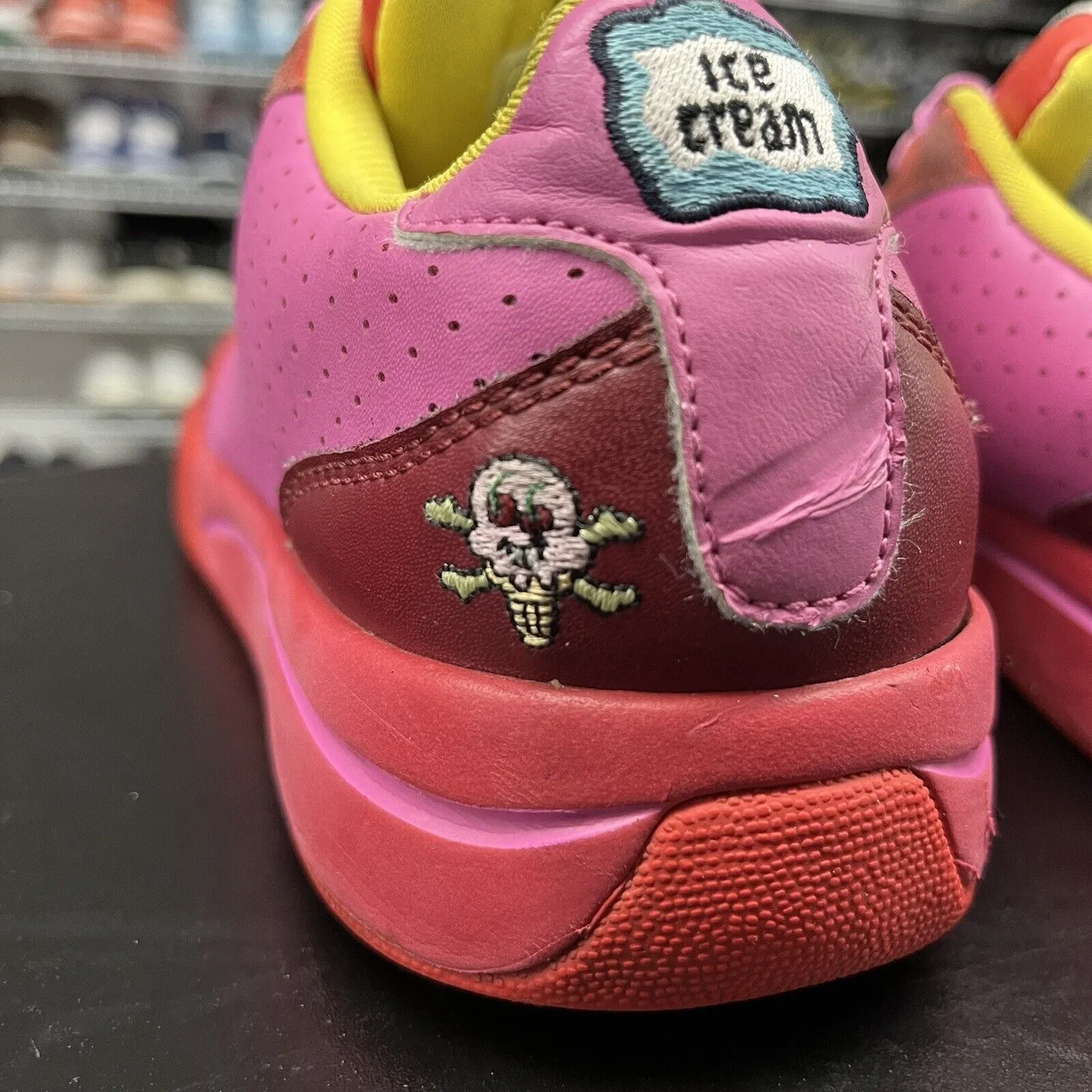 Ice Cream Board Flip Pink Red Billionaire Club Sneakers Men's Size 5.5