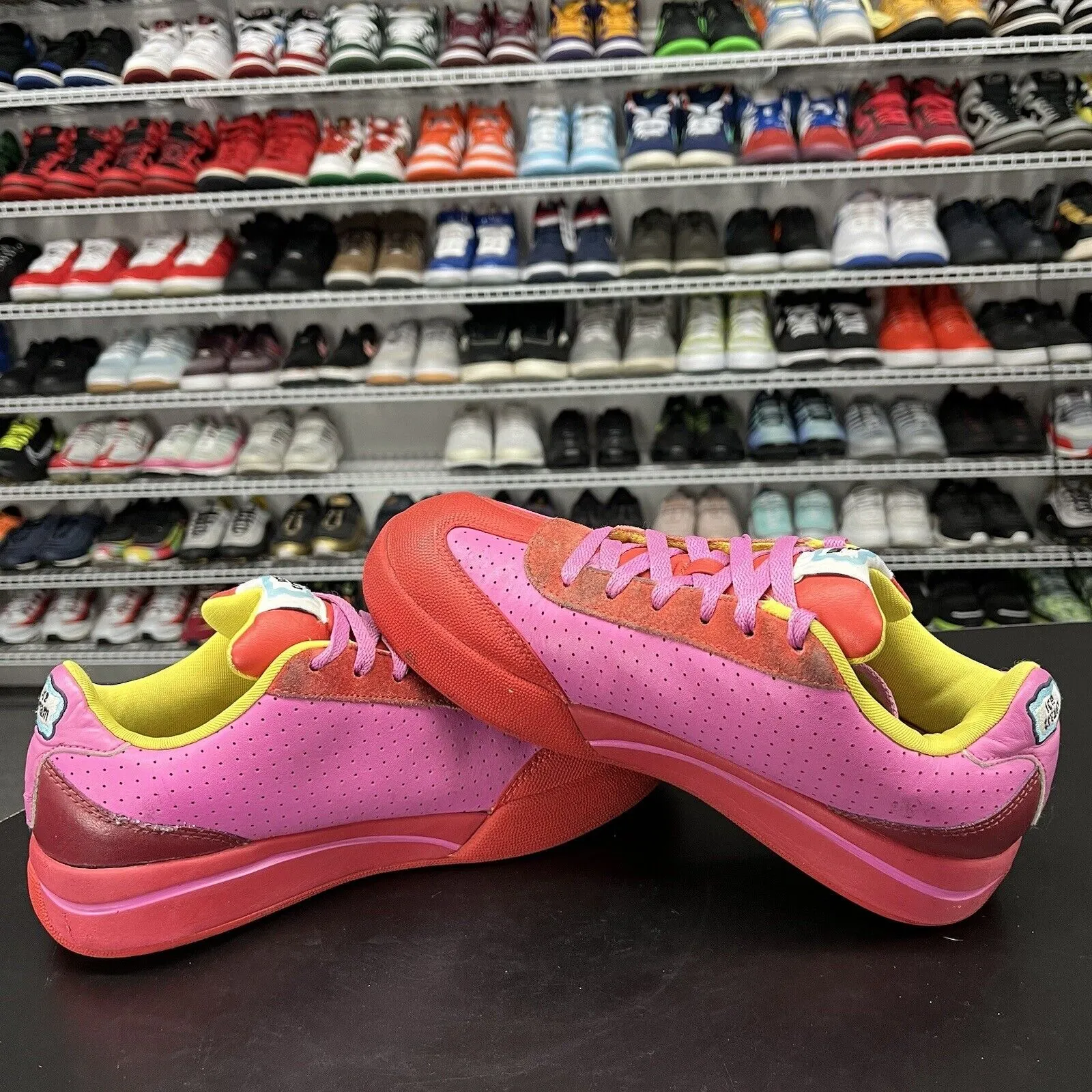 Ice Cream Board Flip Pink Red Billionaire Club Sneakers Men's Size 5.5