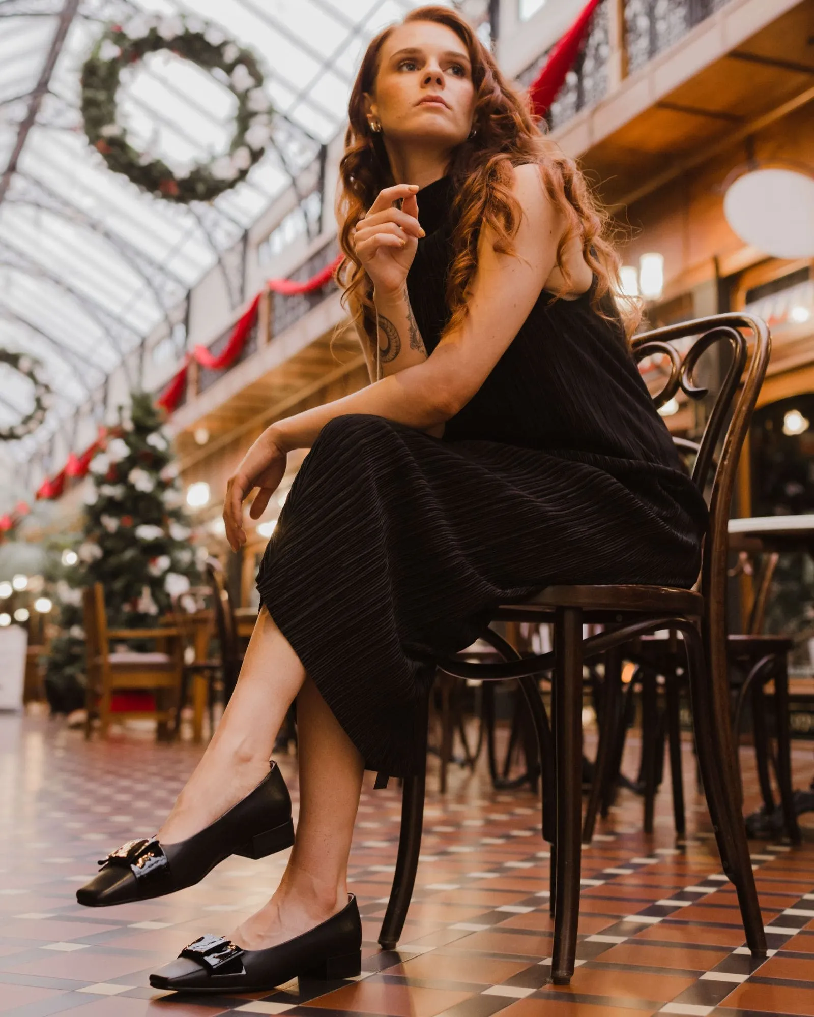 ICING FLATS BLACK LEATHER