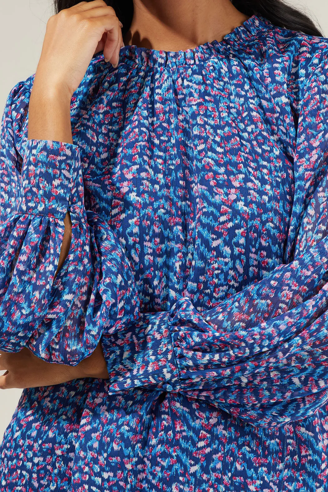 Lander Floral Balloon Sleeve Blouse
