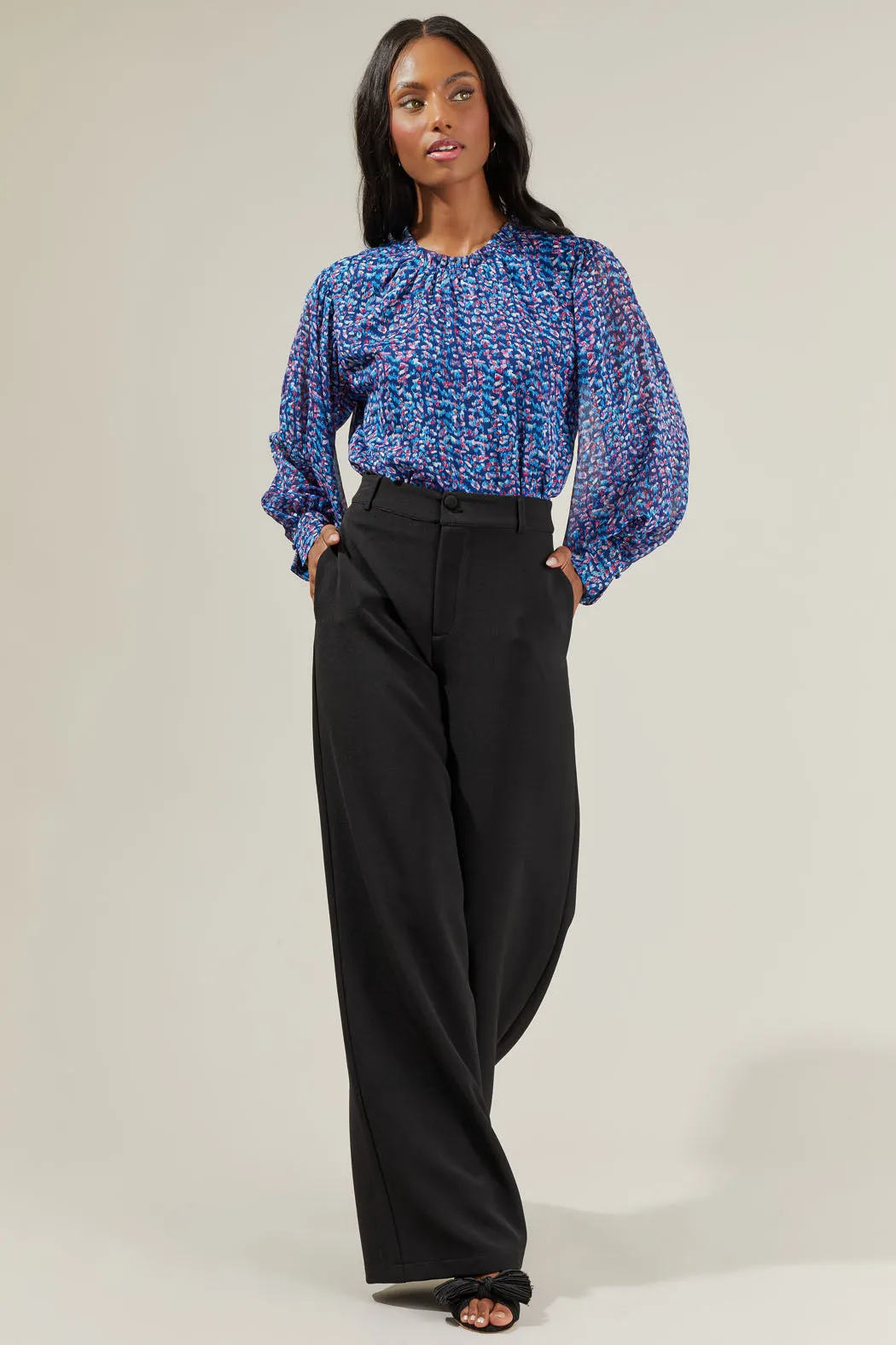 Lander Floral Balloon Sleeve Blouse