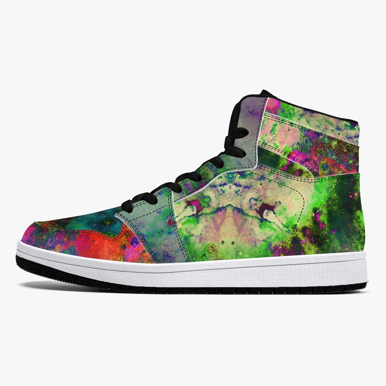 Lucid Psychedelic Split-Style High-Top Sneakers