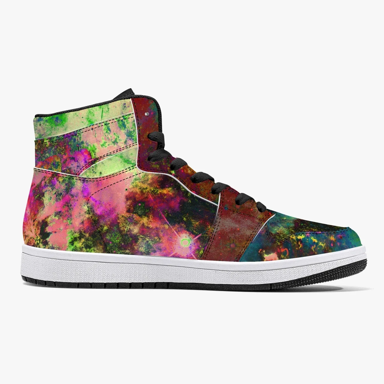 Lucid Psychedelic Split-Style High-Top Sneakers