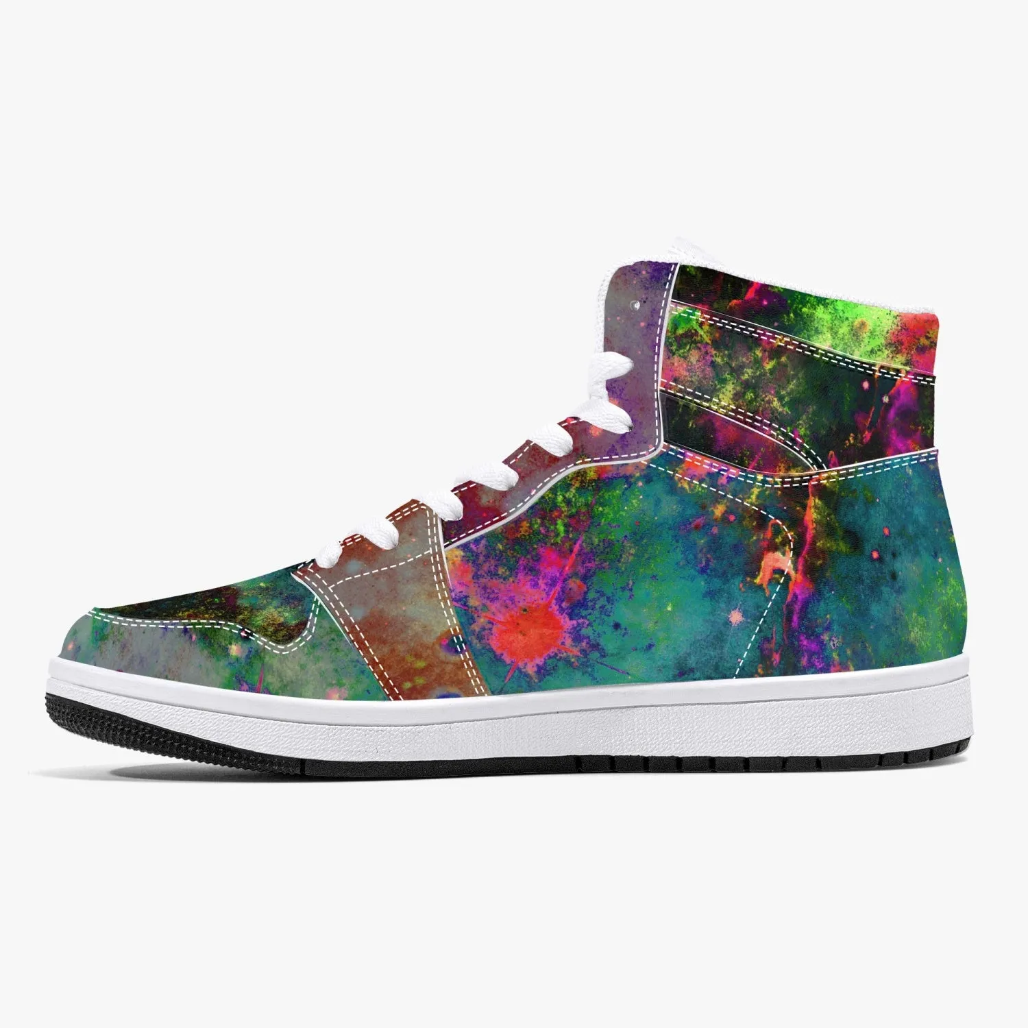 Lucid Psychedelic Split-Style High-Top Sneakers