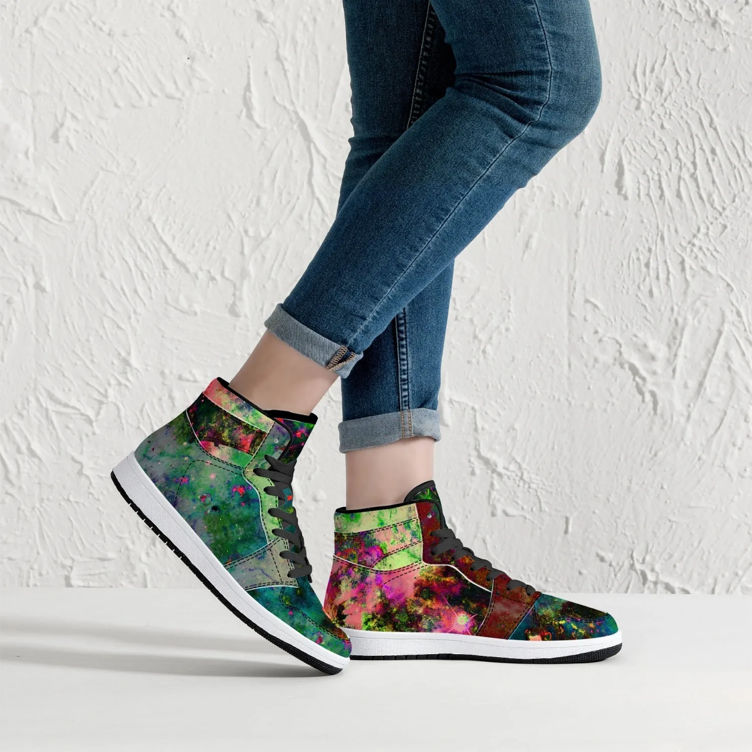 Lucid Psychedelic Split-Style High-Top Sneakers