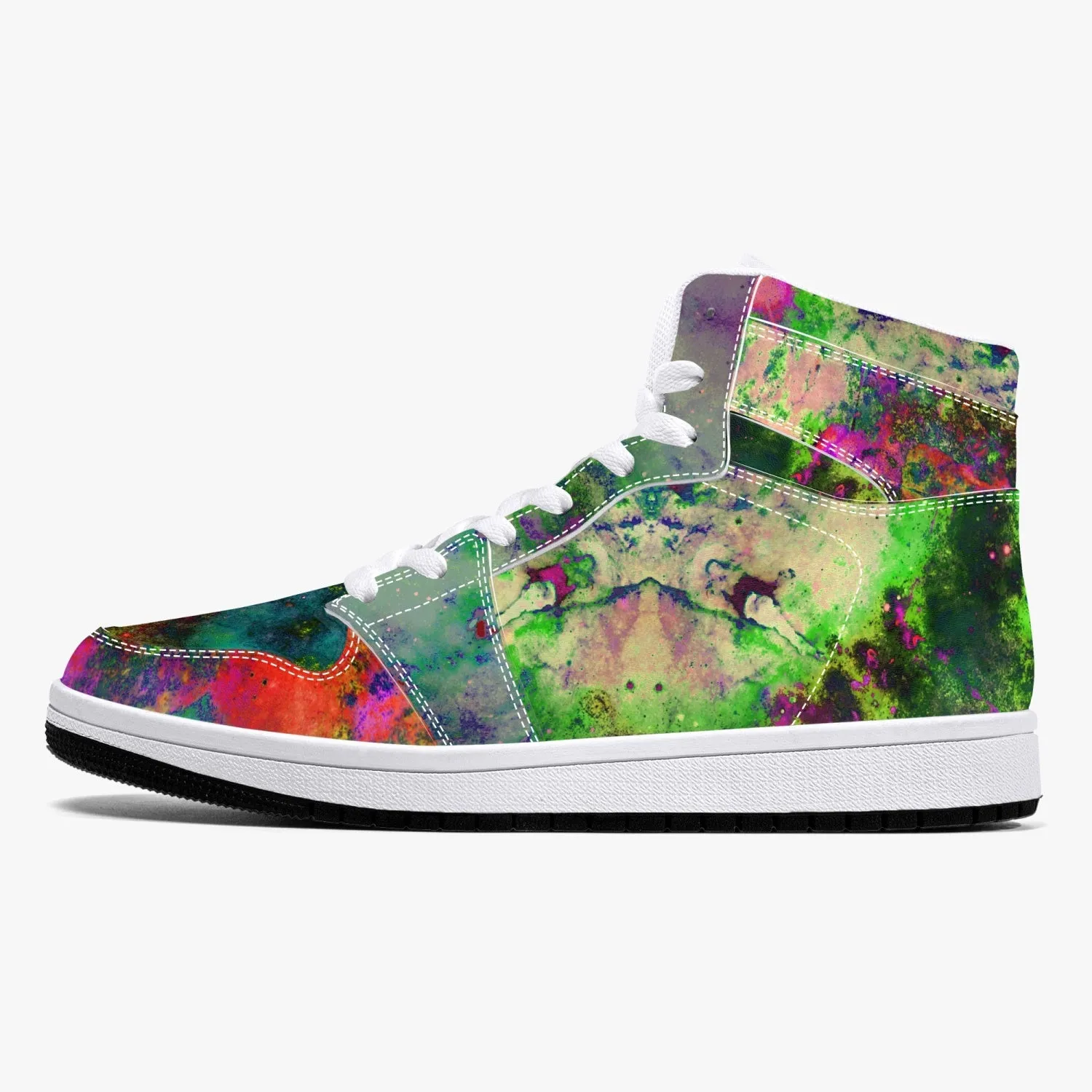 Lucid Psychedelic Split-Style High-Top Sneakers