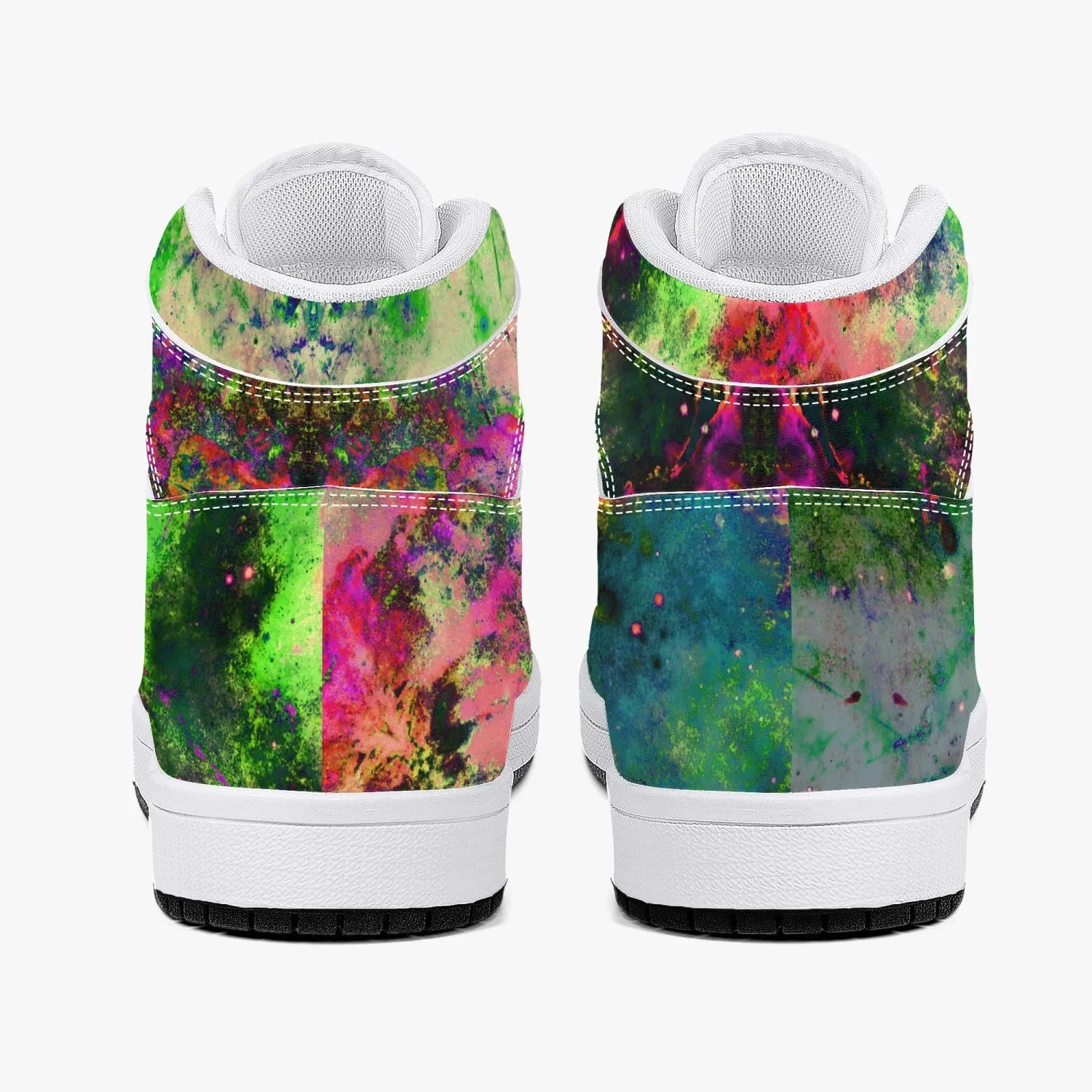 Lucid Psychedelic Split-Style High-Top Sneakers