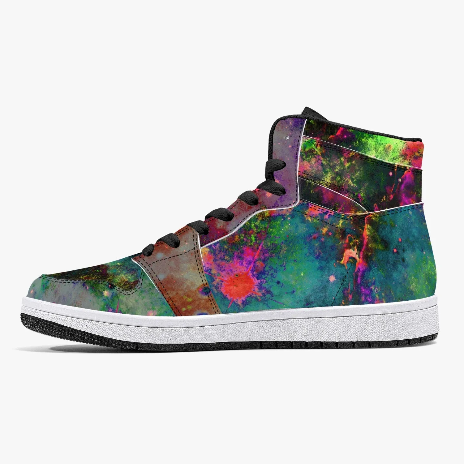 Lucid Psychedelic Split-Style High-Top Sneakers