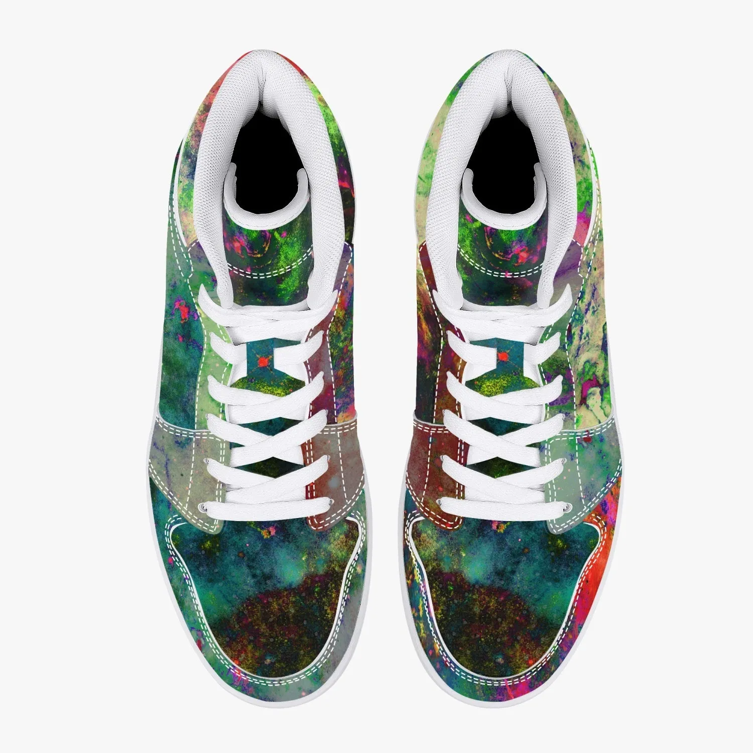 Lucid Psychedelic Split-Style High-Top Sneakers