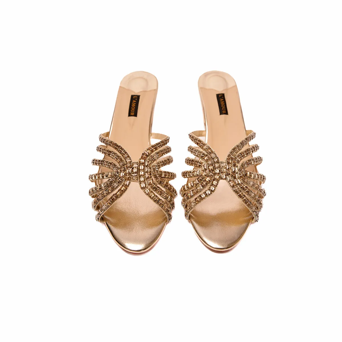 Magnafique Block Heels - Gold