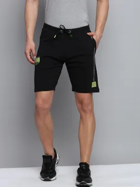 Men Black Solid Casual Shorts