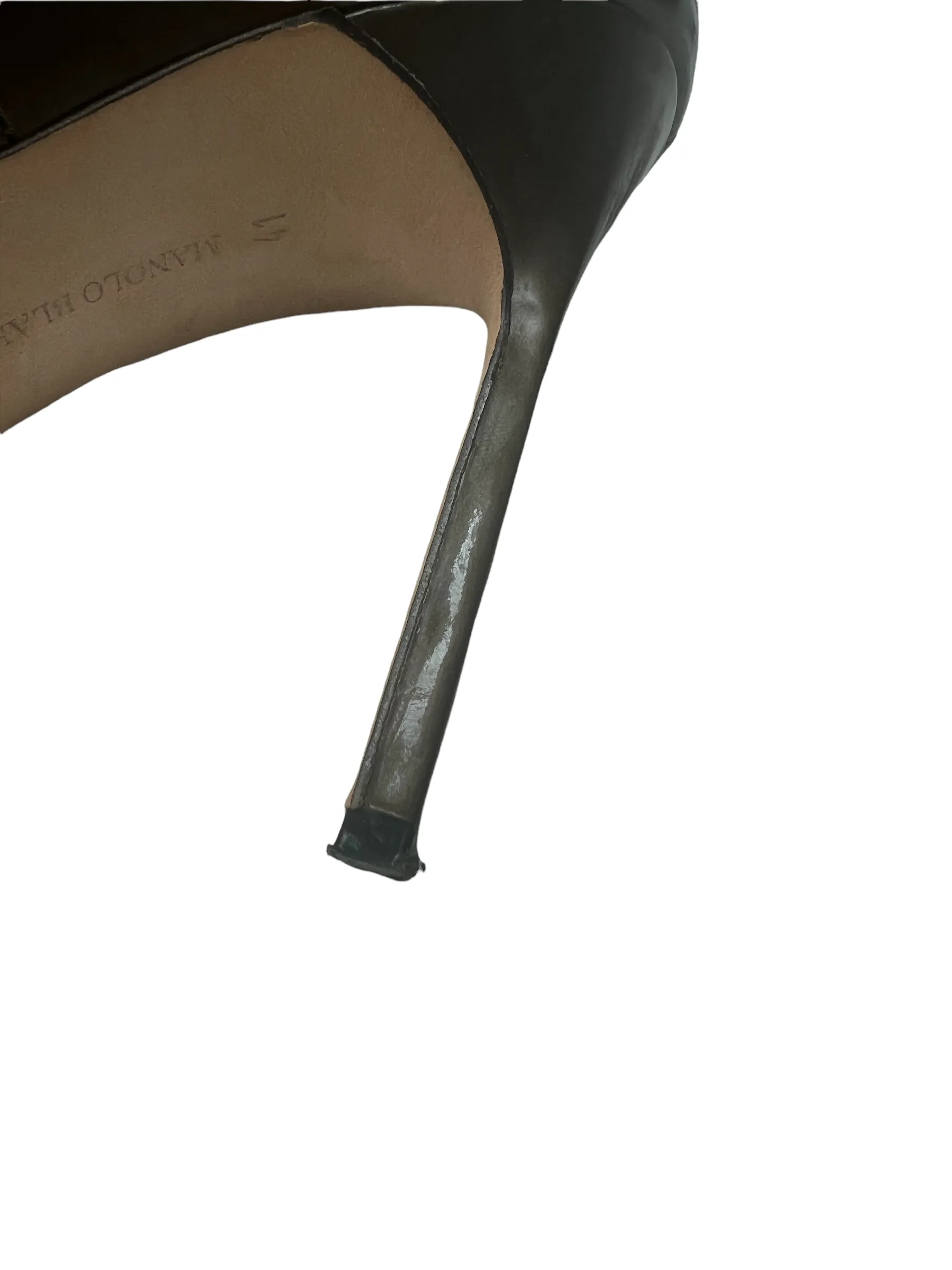 Metallic Brown Patent Brown Heels - 11