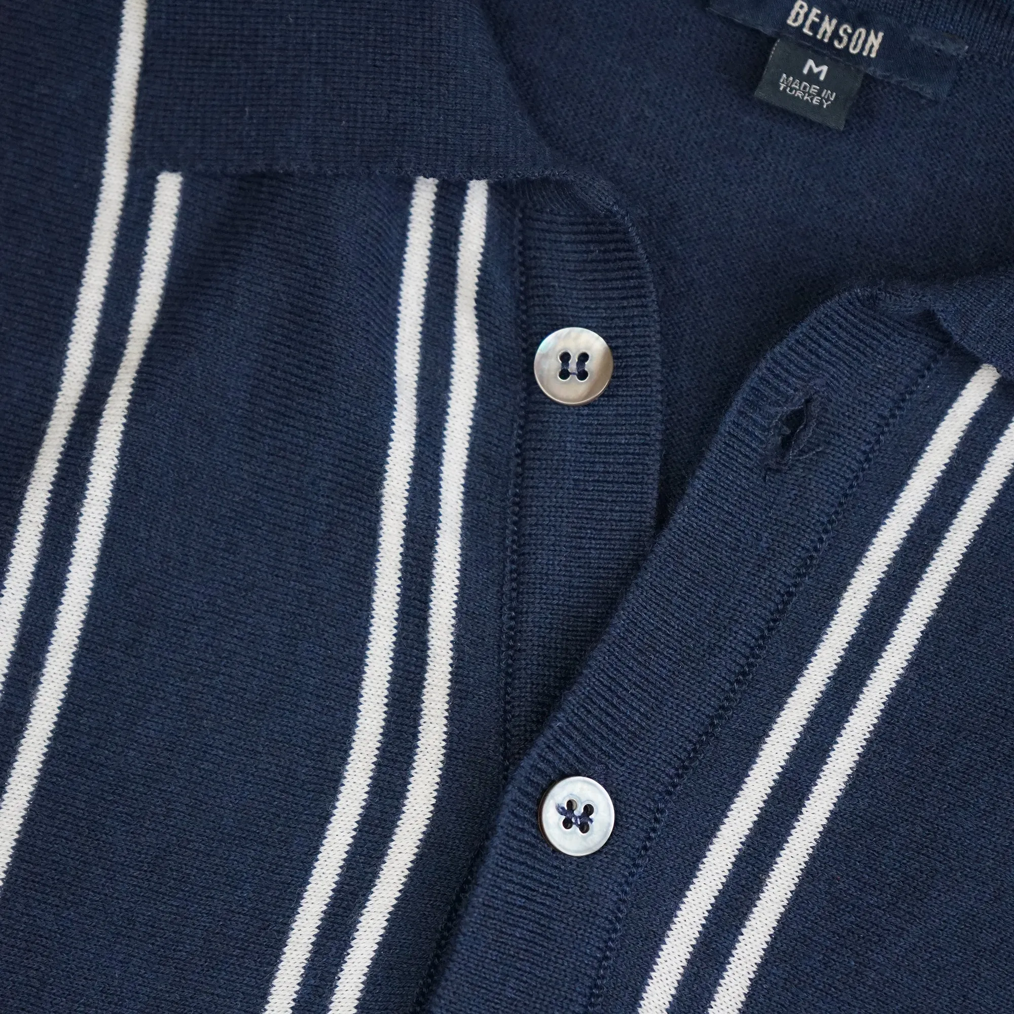 Montego Double Stripe Polo (Navy)