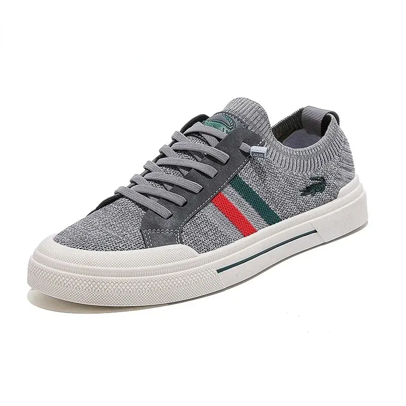 New Men's Vulcanized Fashion Breathable Comfortable Flat Casual Shoes Outdoor Sneakers