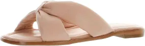 Schutz Fairy Sweet Rose Nappa Leather Casual Fashion Slip On Open Toe Sandals