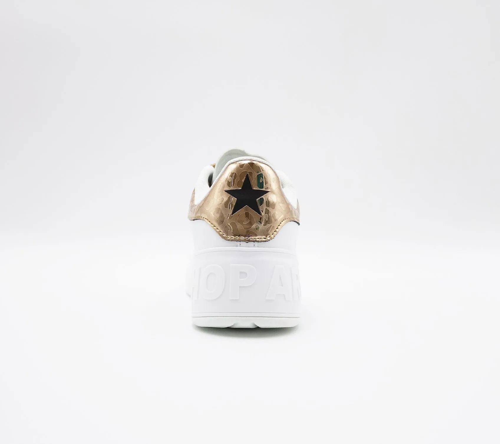 Shop Art Donna Scarpa Sneakers Kim Bianco e Oro SASS230210